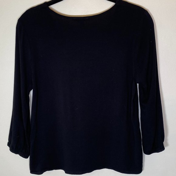 mmmmmm Black Button Down Blouse - Picture 4 of 4